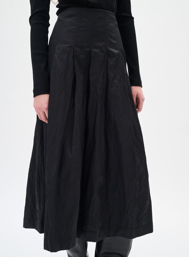Jupe midi InWear Alba froissée noire