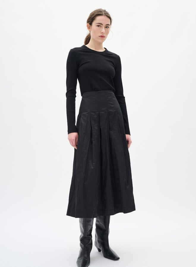 Jupe midi InWear Alba froissée noire