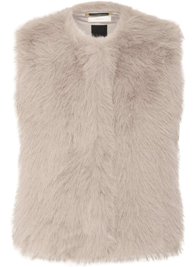Veste InWear Zariah sans manches poilue beige argile