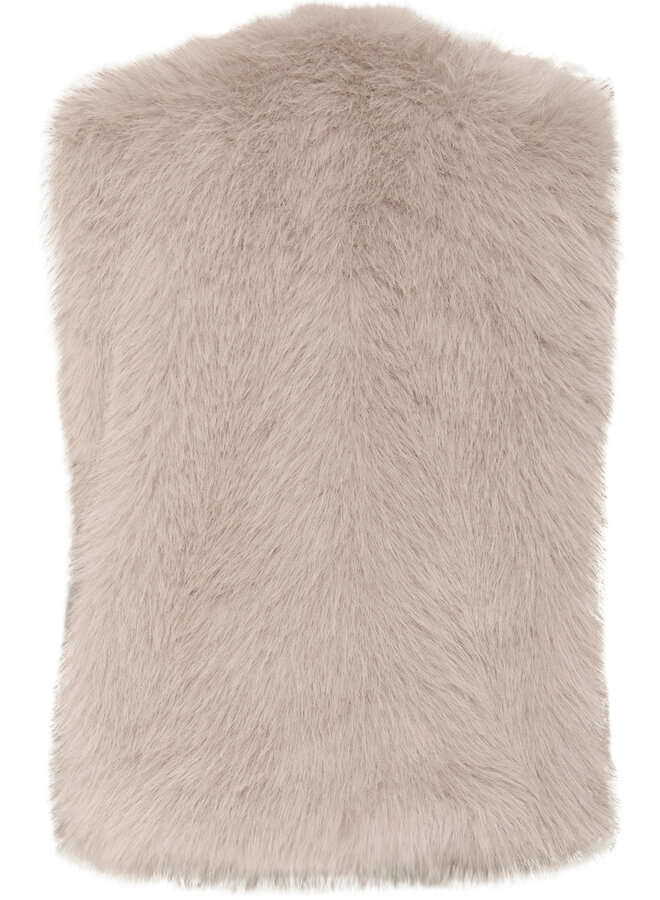 Veste InWear Zariah sans manches poilue beige argile