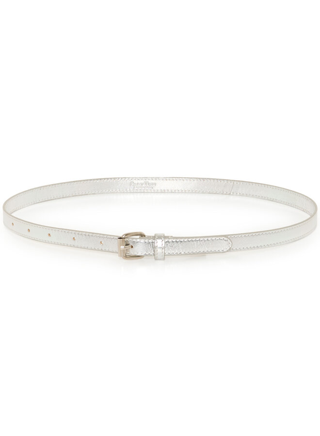 Ceinture étroite Part Two Nacimo en cuir argent