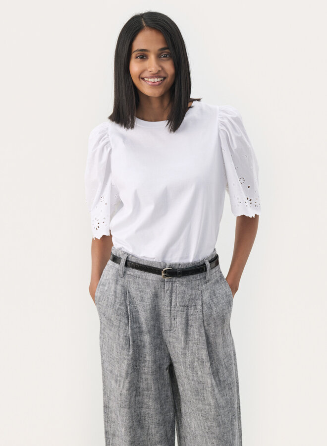 Ceinture étroite Part Two Nacimo en cuir brillant noire