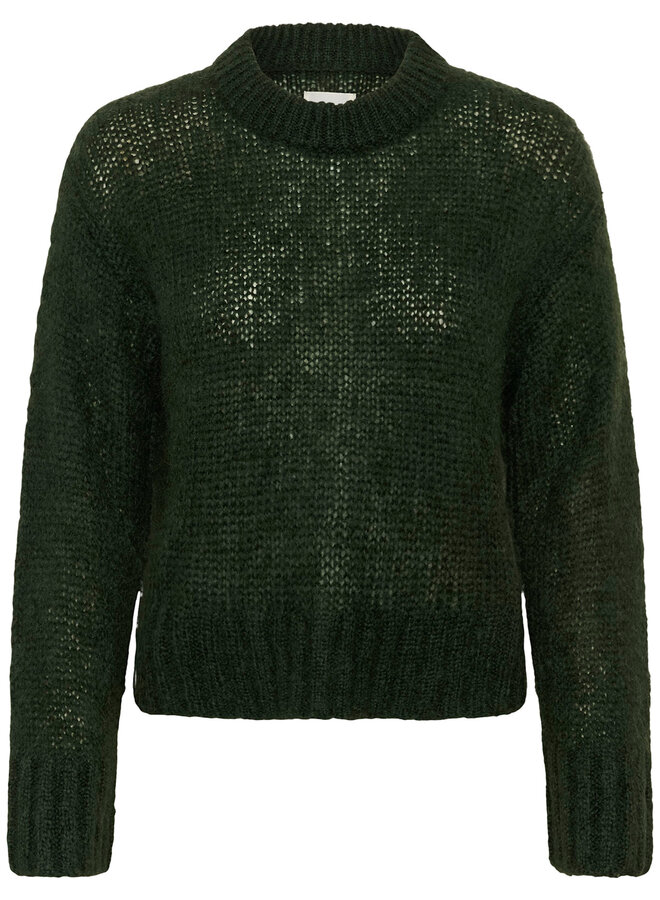 Tricot Part Two Sille en mohair vert forêt
