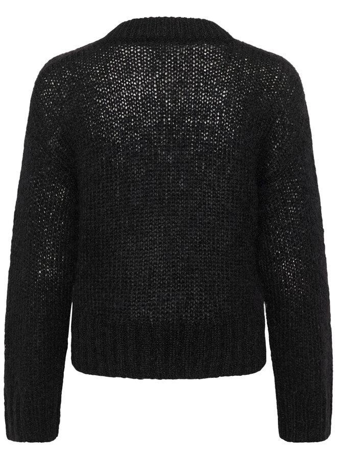 Tricot Part Two Sille en mohair noir