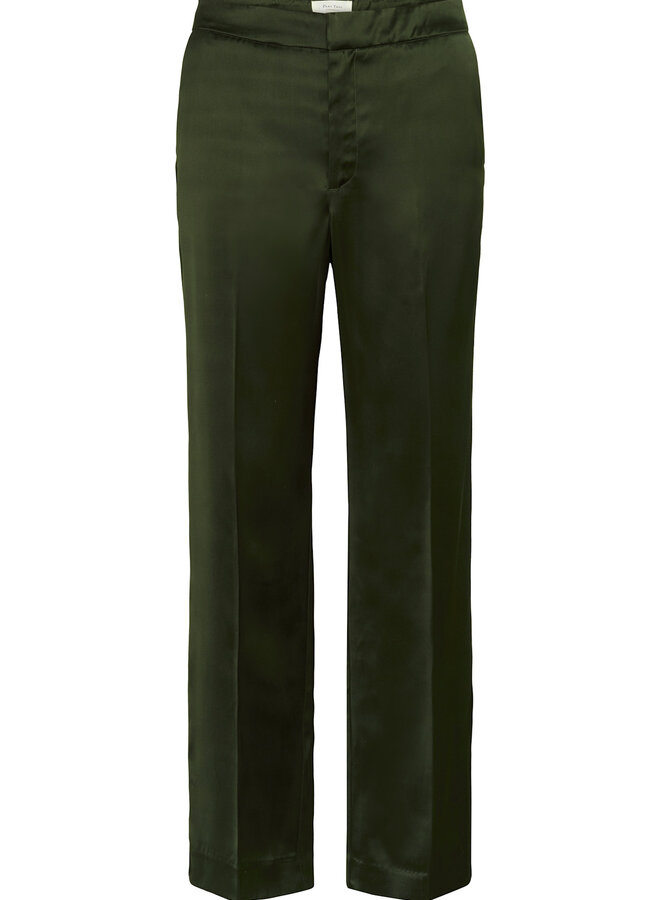 Pantalon Part Two Uma satiné vert forêt
