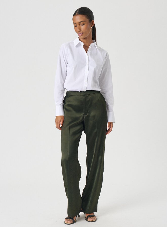 Pantalon Part Two Uma satiné vert forêt