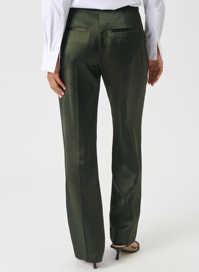 Pantalon Part Two Uma satiné vert forêt