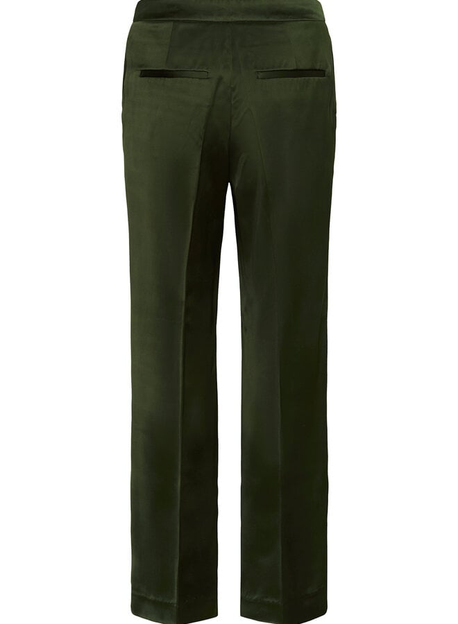 Pantalon Part Two Uma satiné vert forêt
