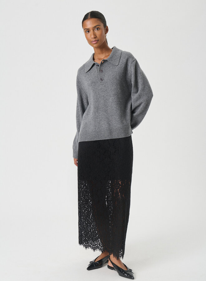 Tricot Part Two Vinkela à col polo gris