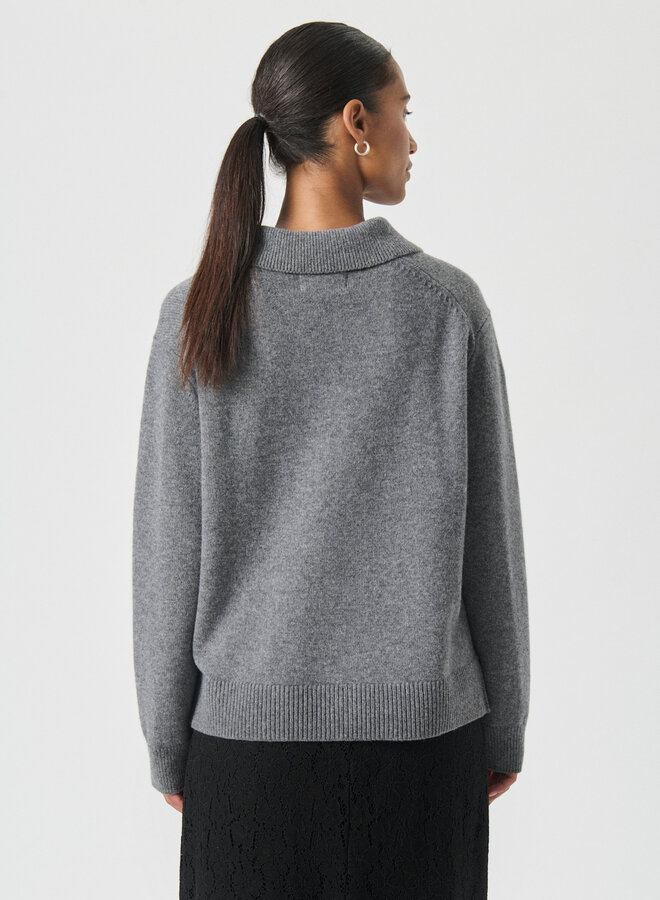 Tricot Part Two Vinkela à col polo gris