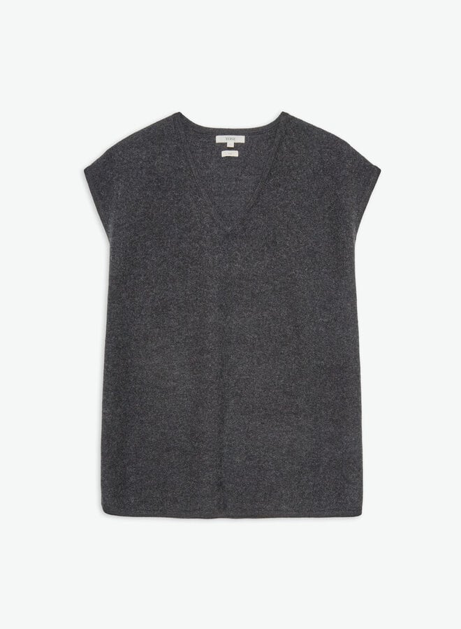Débardeur Yerse Iliana à col V gris charcoal