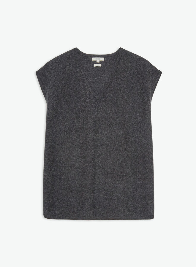 Débardeur Yerse Iliana à col V gris charcoal