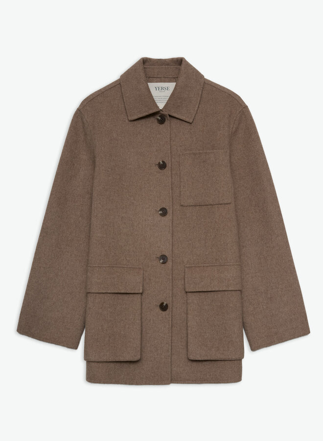 Jacket Yerse Ralphie feutré beige mélange