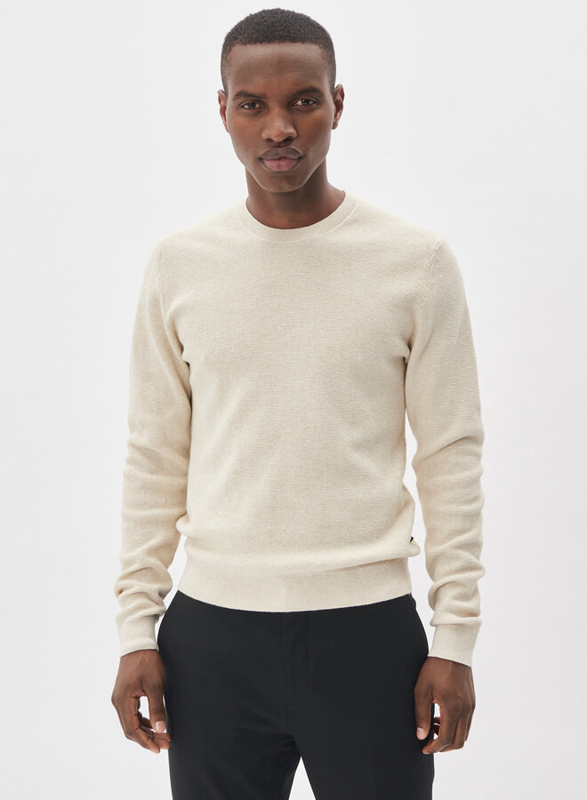 Tricot Matinique Lagoon gaufré beige pâle
