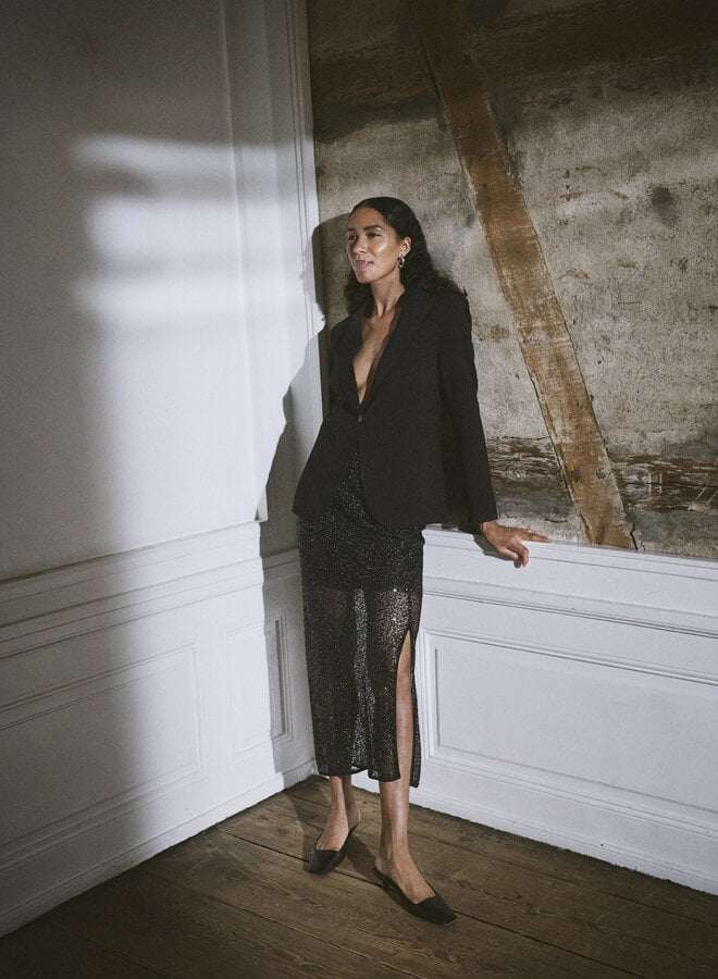 Veston Soaked in luxury Corinne Short noir