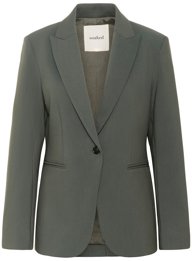 Veston Soaked in luxury Corinne Short vert-de-gris