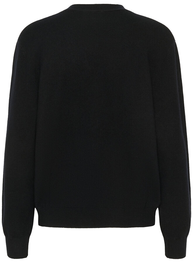 Cardigan Soaked in luxury Molina à col V boutonné noir