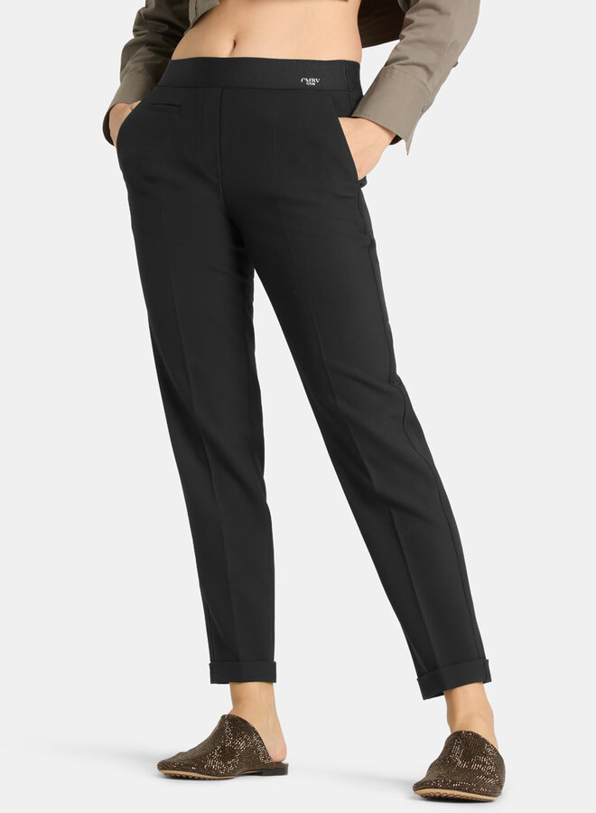 Pantalon Cambio Kim à taille élastique noir