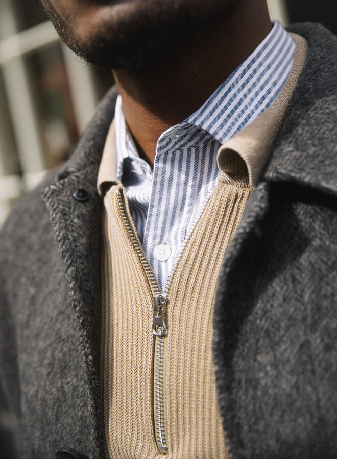 Chemise Mos Mosh Gallery Marco Oxford Stripe bleu pâle