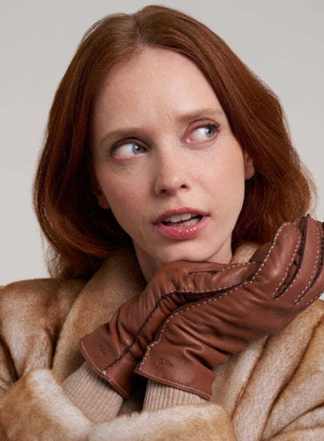 Gants Echo en cuir tan