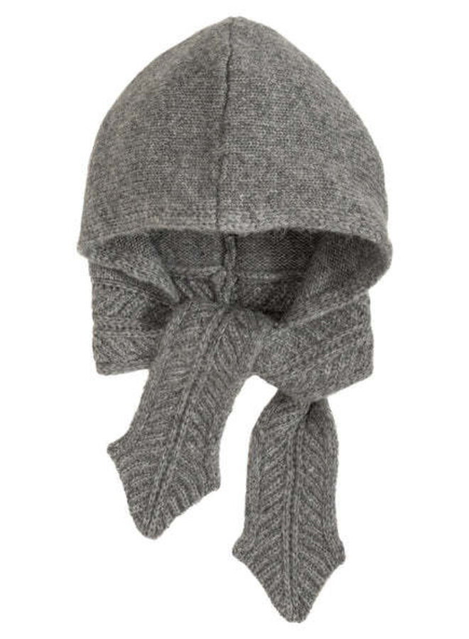 Capuche foulard gris pâle