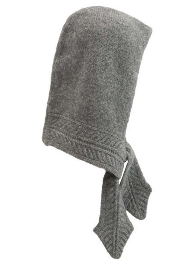 Capuche foulard gris pâle