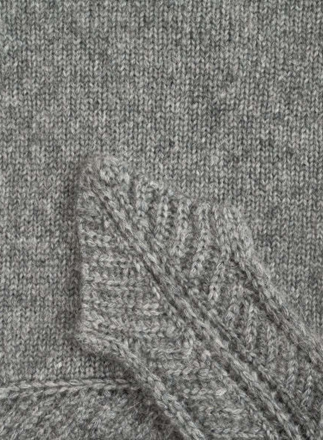 Capuche foulard gris pâle