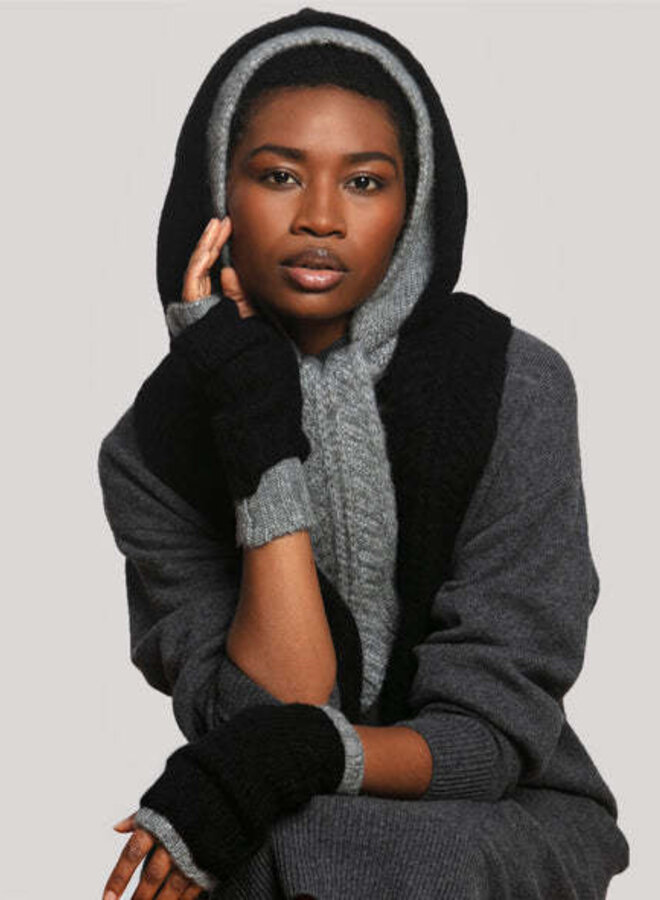 Capuche foulard noir