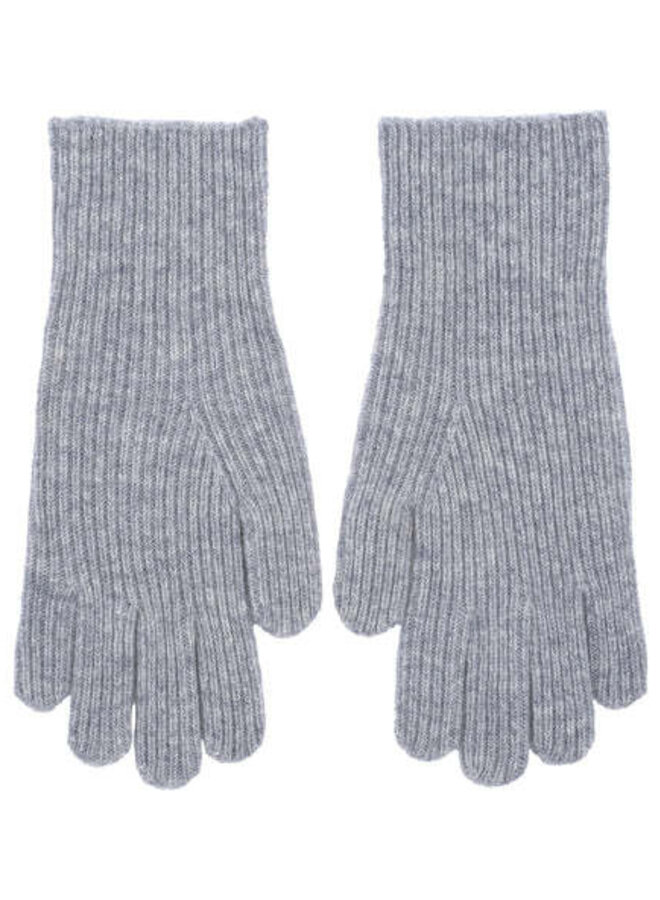 Gants Echo côtelés gris pâle