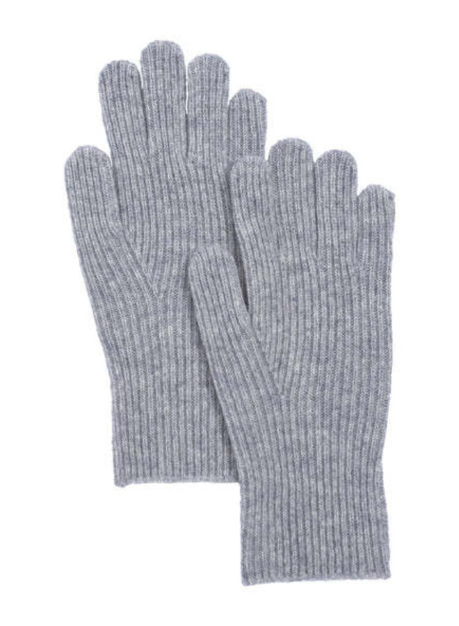 Gants Echo côtelés gris pâle