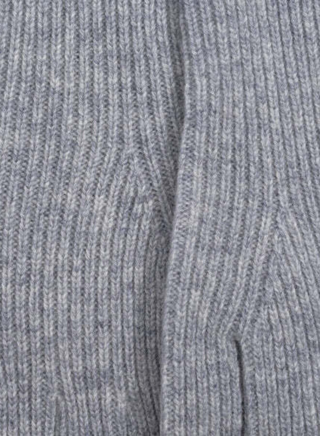 Gants Echo côtelés gris pâle