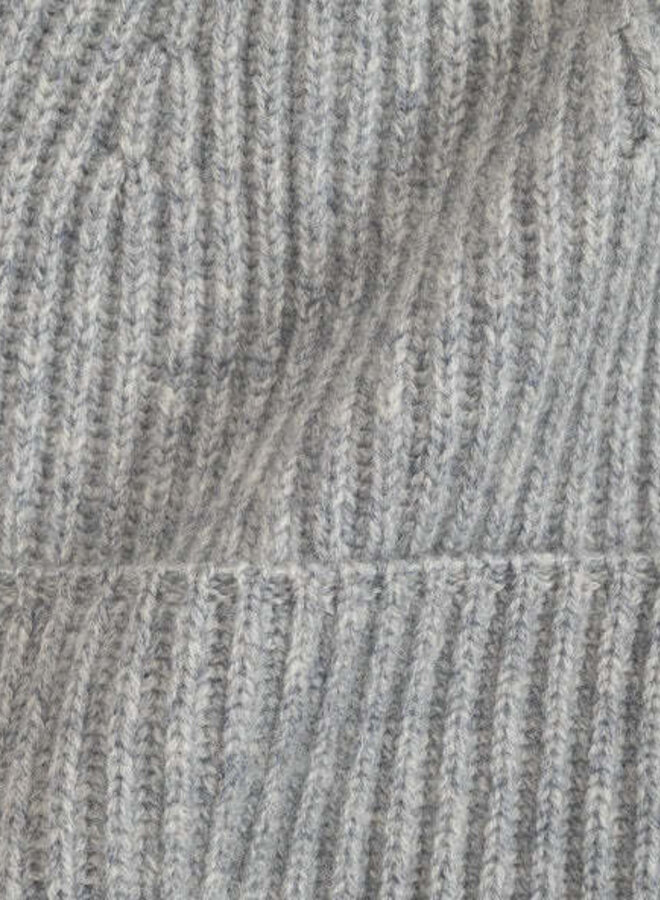 Tuque Echo côtelée gris pâle