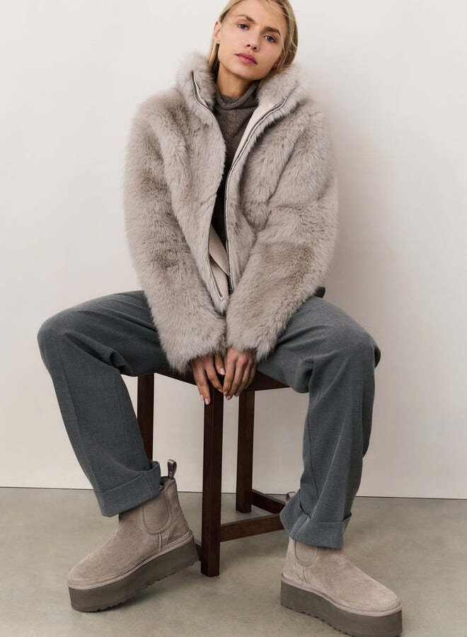 Pantalon Yaya à jambes larges gris charcoal