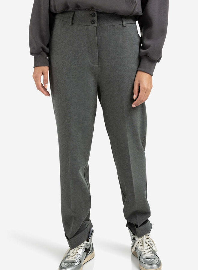 Pantalon Yaya à jambes larges gris charcoal