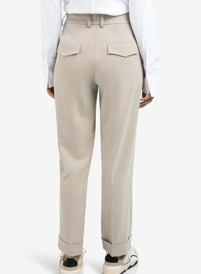Pantalon Yaya à jambes larges beige mélange