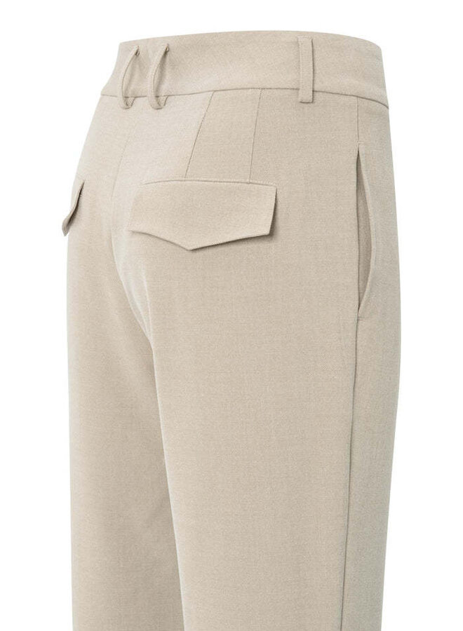Pantalon Yaya à jambes droites beige mélange