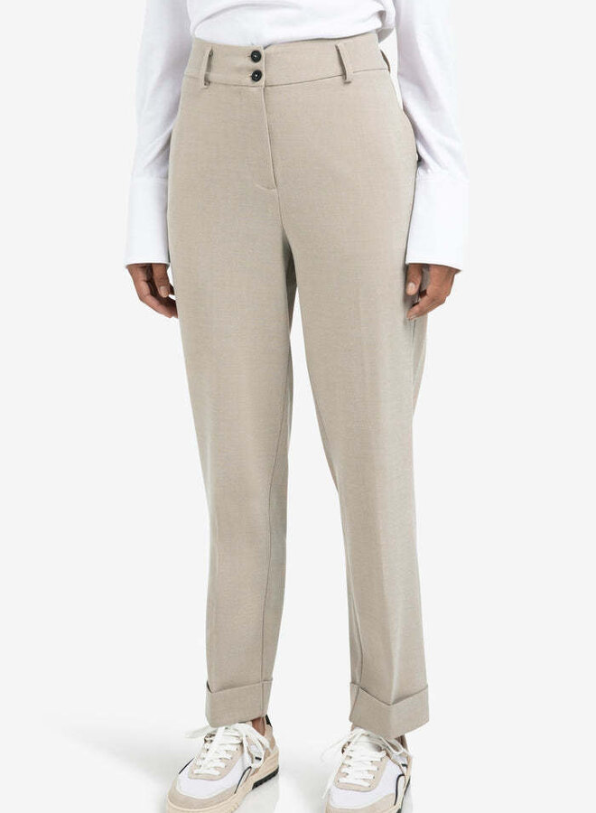 Pantalon Yaya à jambes droites beige mélange