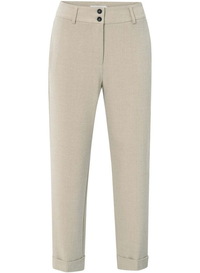 Pantalon Yaya à jambes droites beige mélange