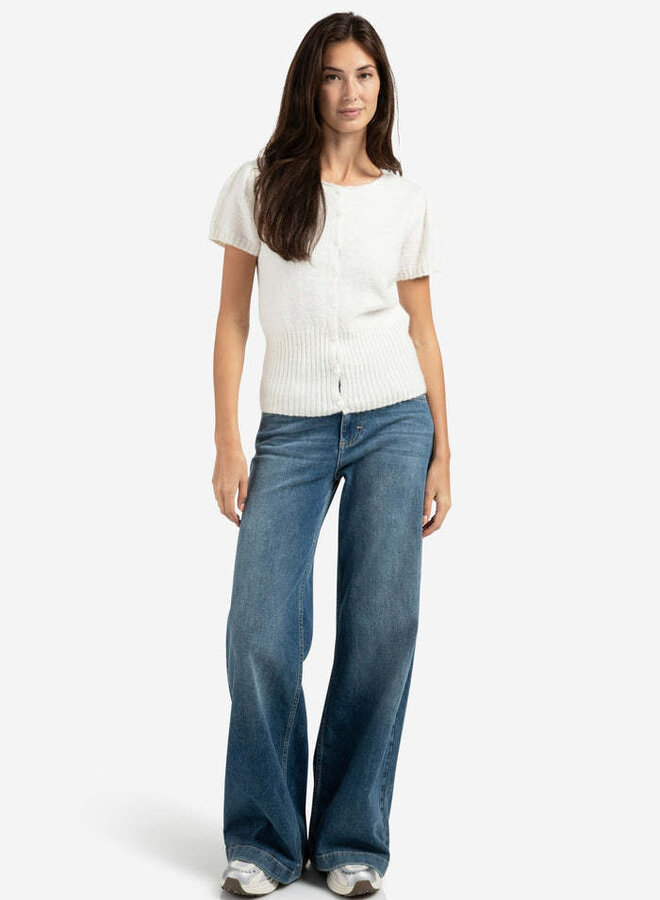 Jeans Yaya à jambes larges bleu délavé