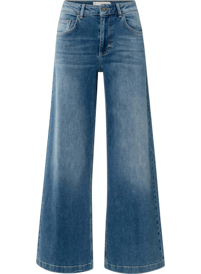 Jeans Yaya à jambes larges bleu délavé