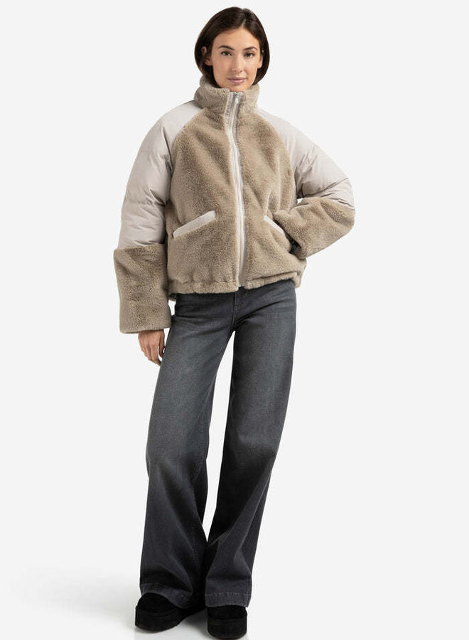 Jeans Yaya à jambes larges gris délavé