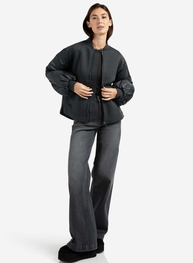 Jeans Yaya à jambes larges gris délavé