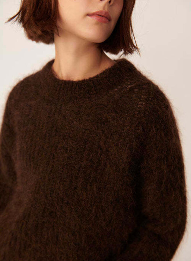 Tricot Des Petits Hauts Burma brun café