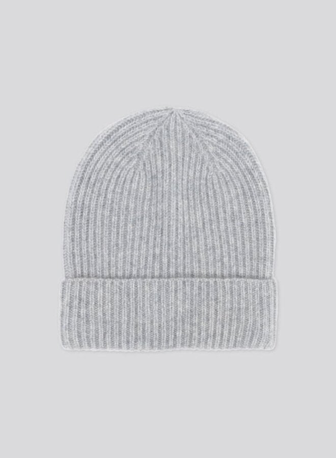 Tuque Repeat en cachemire côtelée gris pâle mélange