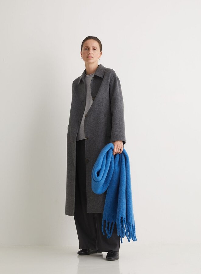 Manteau Yerse Sherlock double face gris mélange