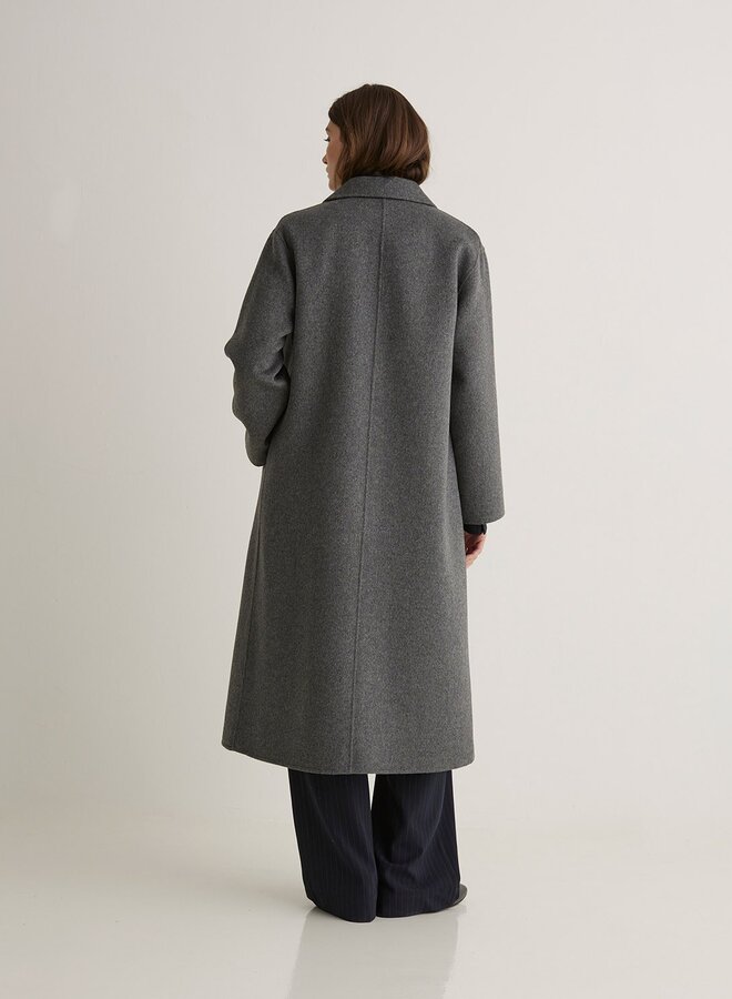 Manteau Yerse Sherlock double face gris mélange