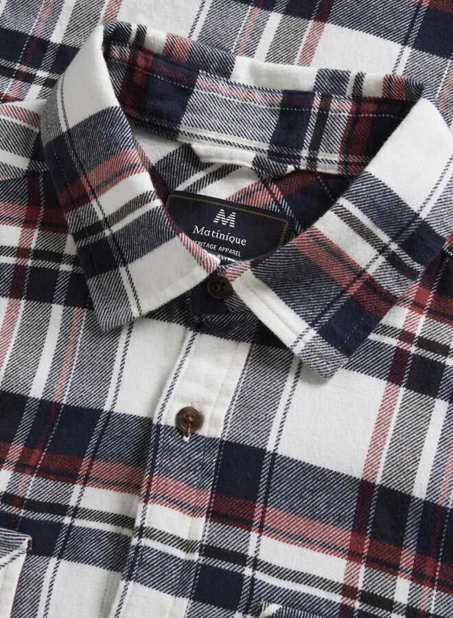 Chemise Matinique Gibbon Heritage à carreaux bleu marine multi