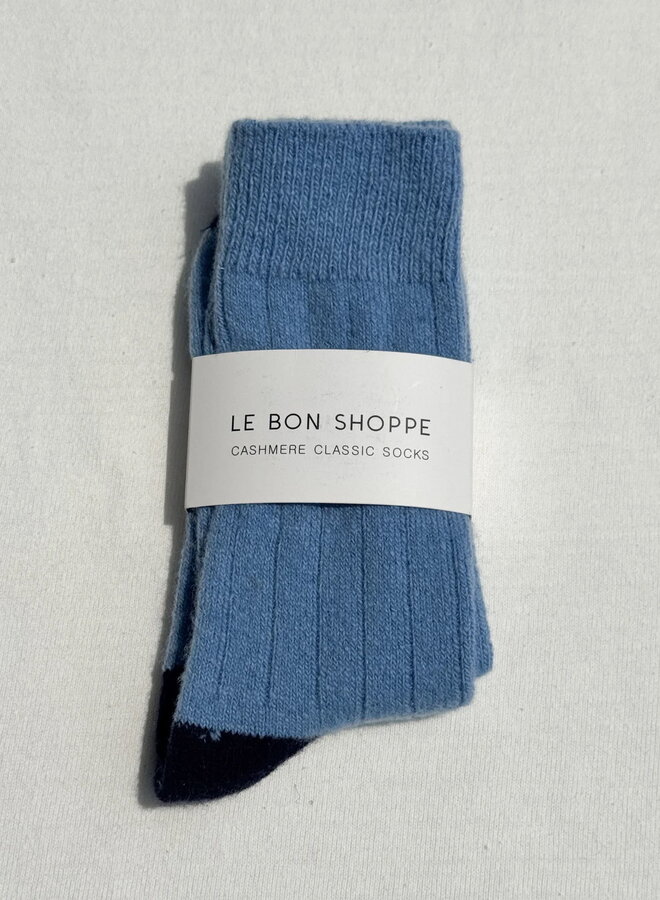 Bas Le Bon Shoppe Classic Cashmere bleu ciel & bleu marine