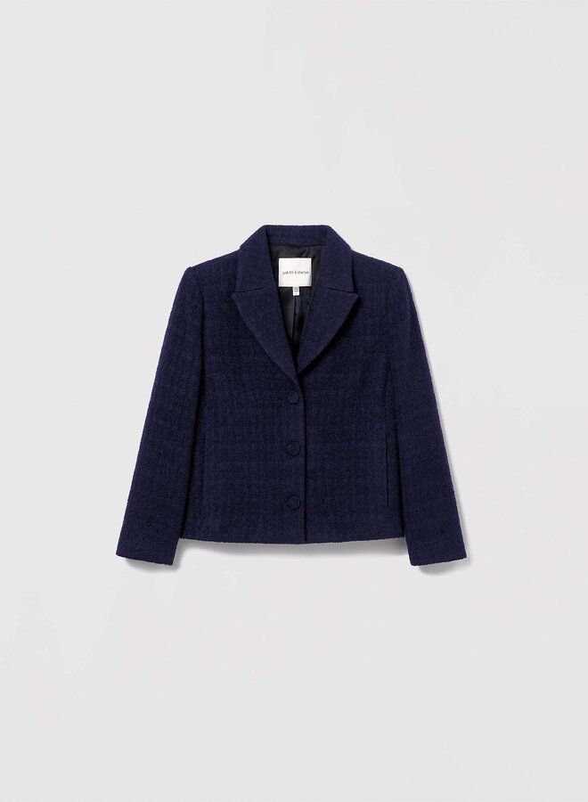 Veston Judith & Charles Pax en tweed bleu marine