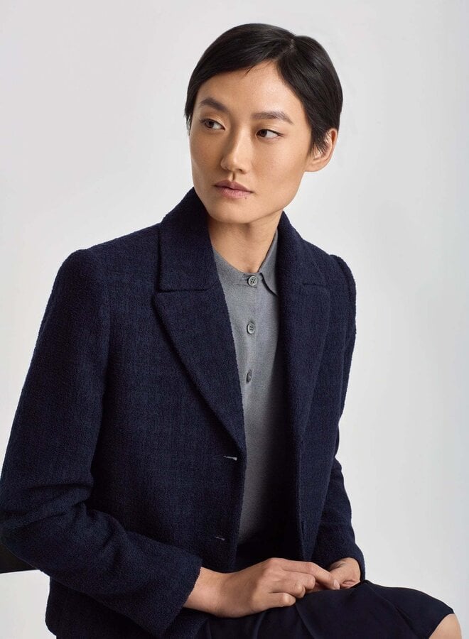 Veston Judith & Charles Pax en tweed bleu marine